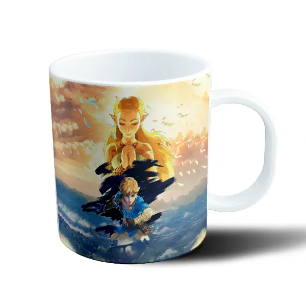Taza de Plástico Zelda Link y Zelda Aliento de lo Salvaje