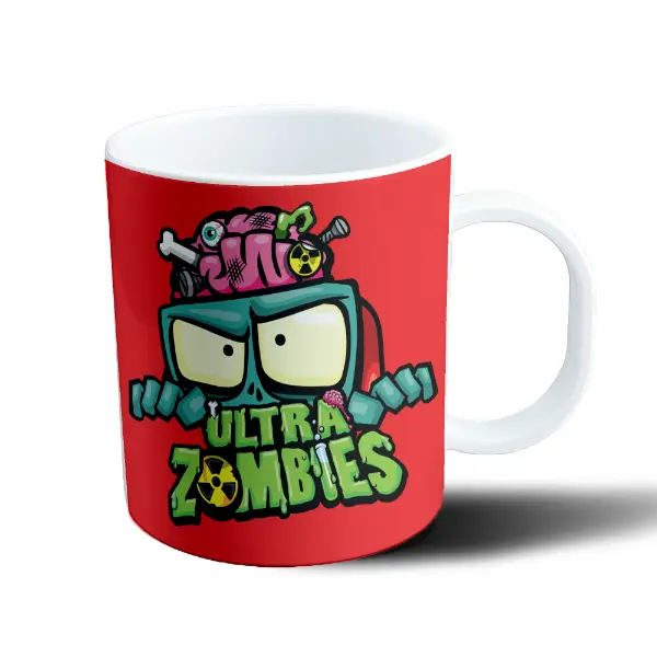 Taza de Plástico Zombie Infection Ultra Zombies Cabeza Zombie Radiactiva