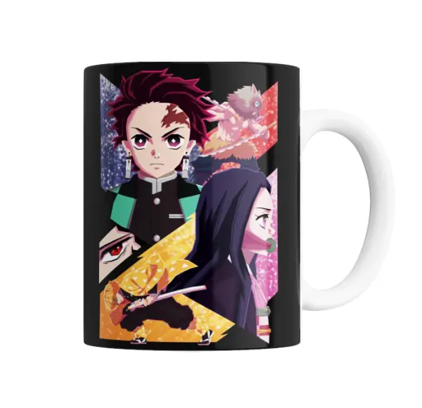 Taza de Cerámica Demon Slayer Tanjiro Nezuko Zenitsu Inosuke