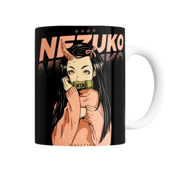 Taza de Cerámica Demon Slayer Nezuko Kamado Bambú