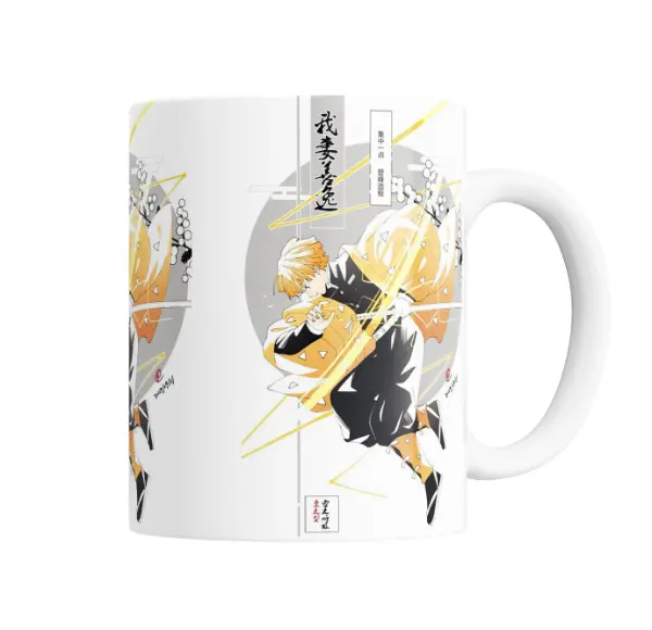 Taza de Cerámica Demon Slayer Zenitsu Rayo Respiración del Trueno