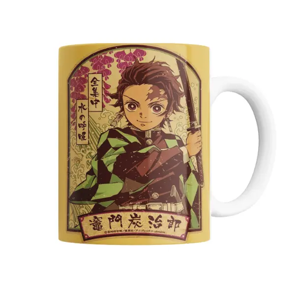 Taza de Cerámica Demon Slayer Tanjiro Kamado Respiración del Agua