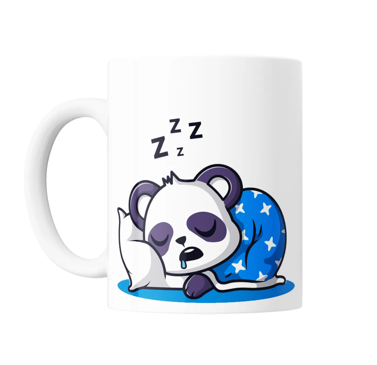 Taza de Cerámica Panda Durmiendo con Pijama Estrellada - vista 2