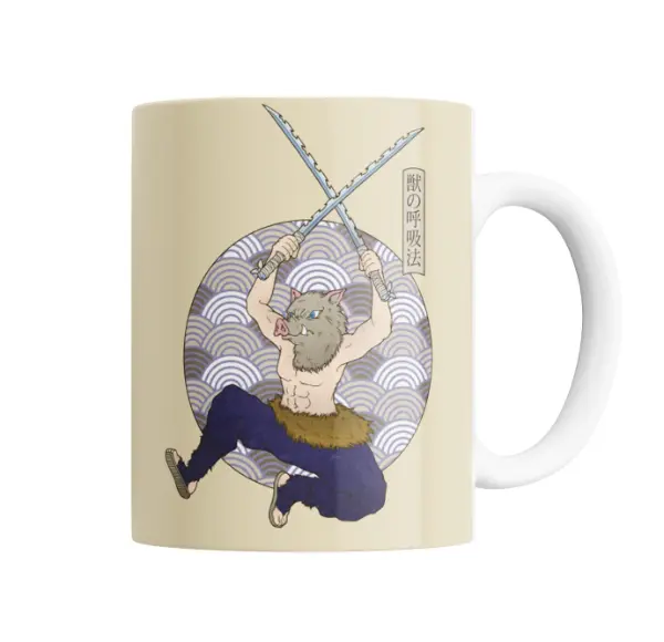 Taza de Cerámica Demon Slayer Inosuke Respiración de la Bestia