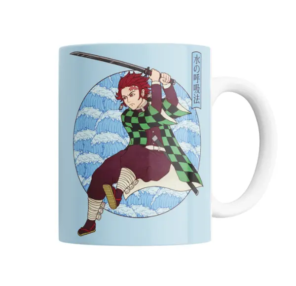 Taza de Cerámica Demon Slayer Tanjiro Respiración del Agua