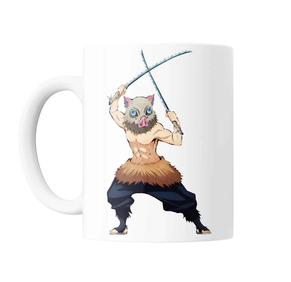 Taza de Cerámica Demon Slayer Inosuke Hashibira con espadas - vista 2