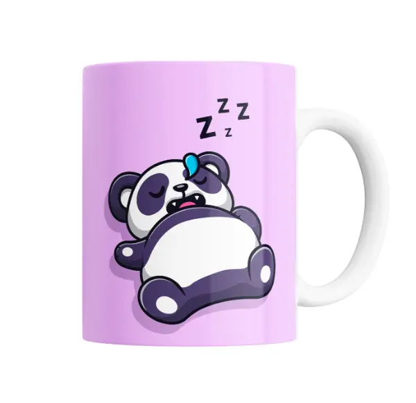 Taza de Cerámica Panda Durmiendo con Zzz
