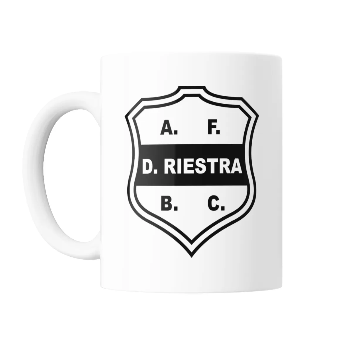 Taza de Cerámica Deportivo Riestra Escudo Blanco y Negro - vista 2