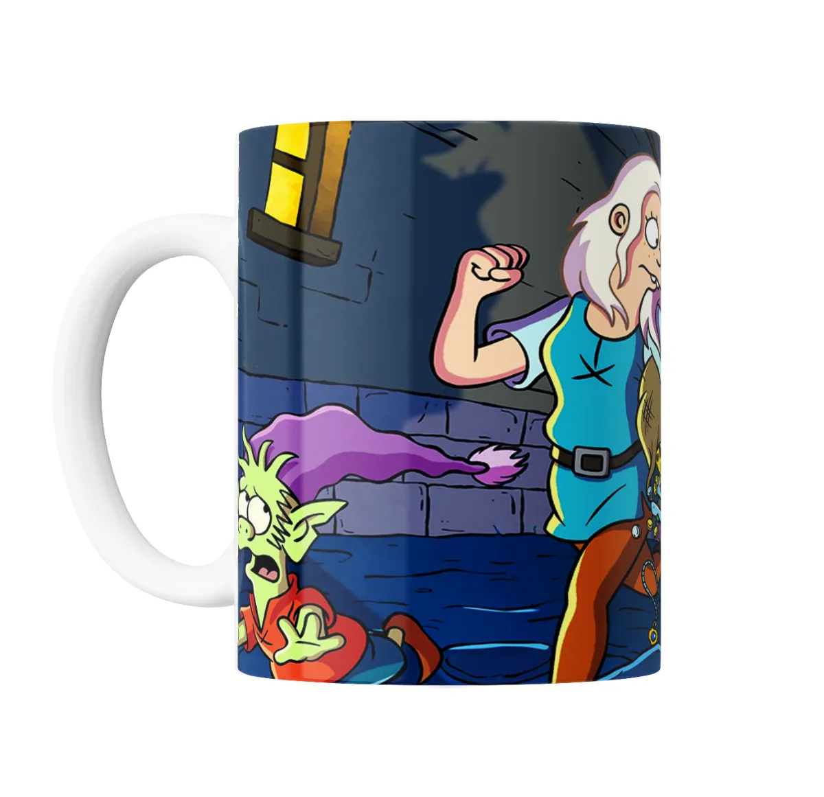 Taza de Cerámica Desencanto Bean y Elfo Huyendo - vista 2