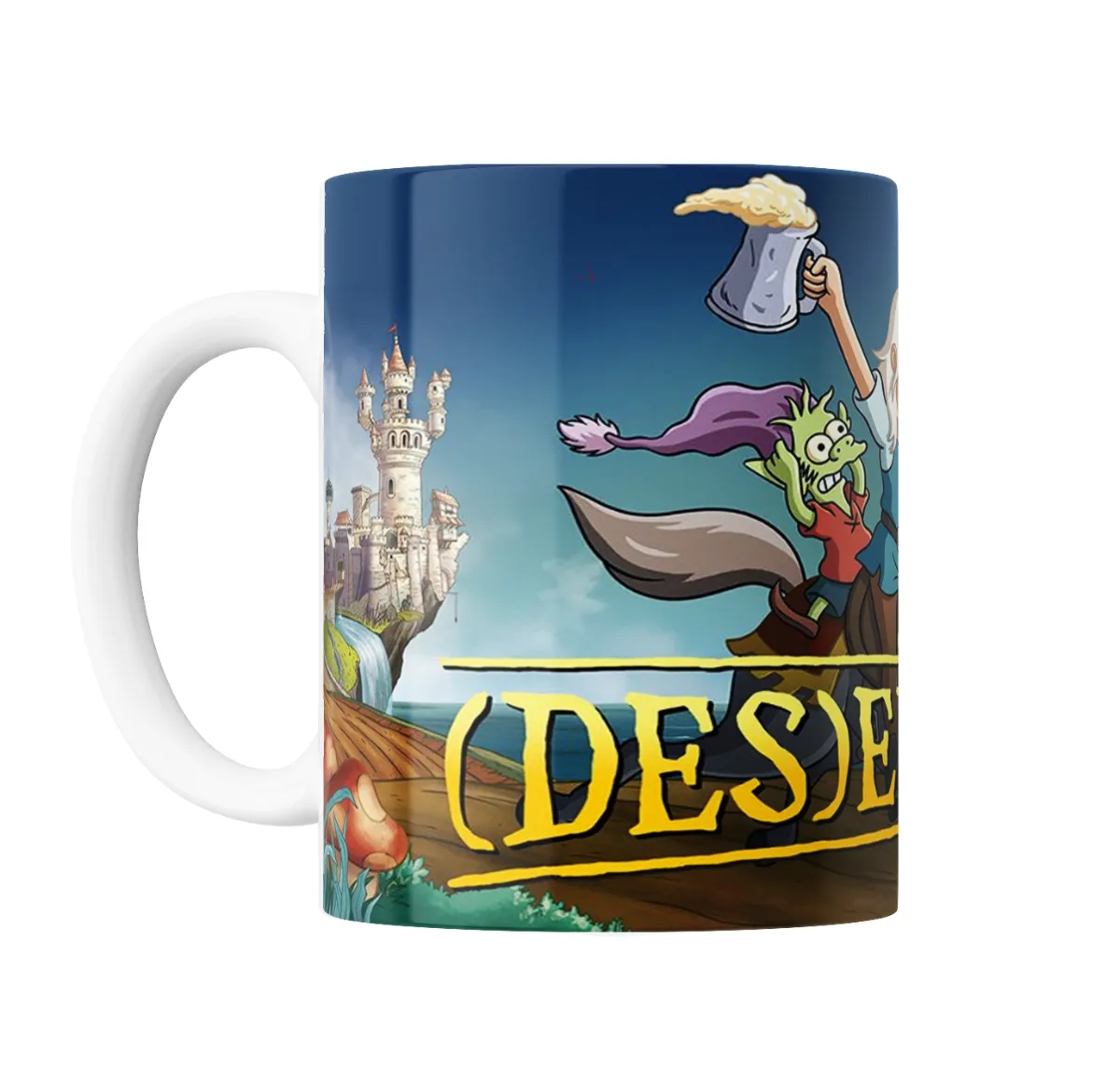 Taza de Cerámica Desencanto Bean Princesa Elfo y Luci con cerveza - vista 2