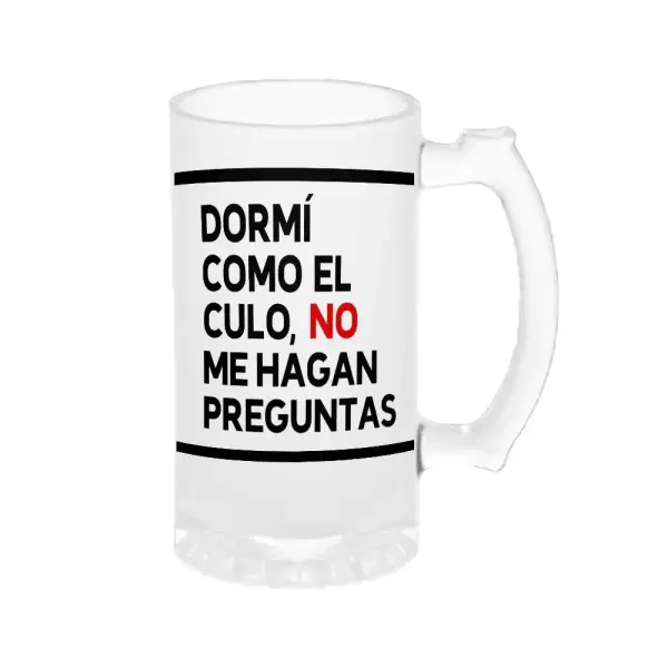 Chopp Dormí como el culo, no me hagan preguntas
