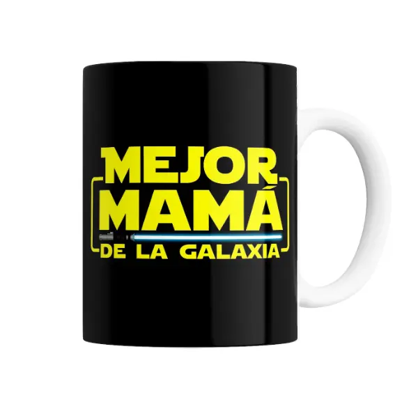 Taza de Cerámica Star Wars Mejor Mamá de la Galaxia Sable de Luz