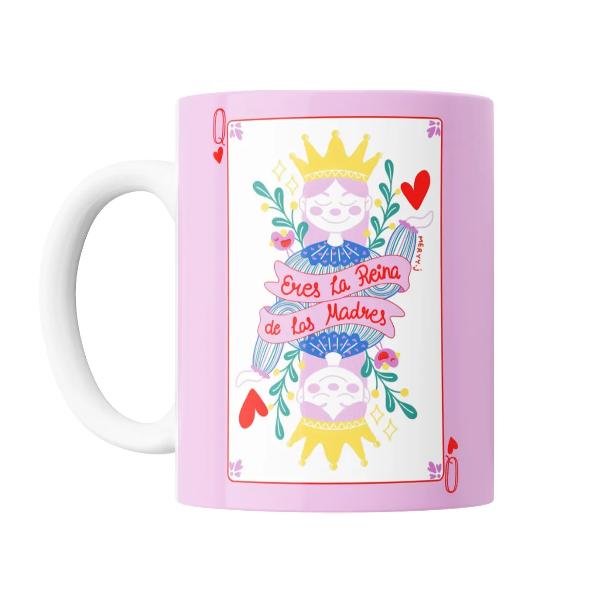 Taza de Cerámica Eres la Reina de las Madres Carta de Naipe - vista 2