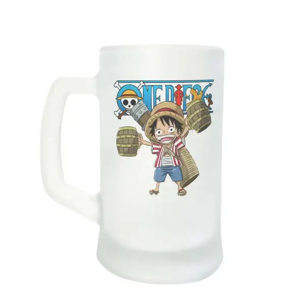 Chopp One Piece Luffy Chibi con Barriles
