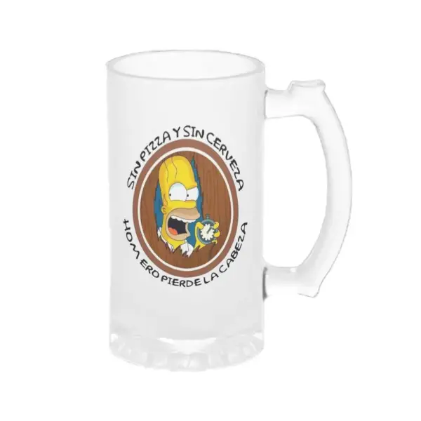 Chopp Los Simpson Homero Sin Pizza y Sin Cerveza Homer Pierde la Cabeza