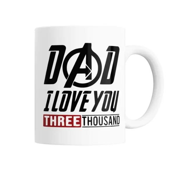 Taza de Cerámica Dad I Love You Three Thousand Avengers