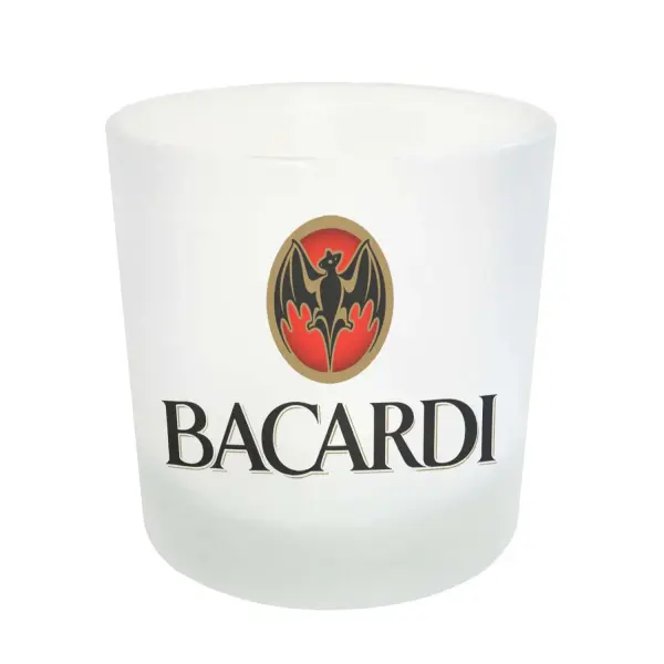 Vaso de Whisky Bacardi Murciélago y Logo