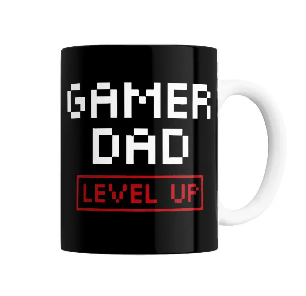 Taza de Cerámica Gamer Dad Level Up