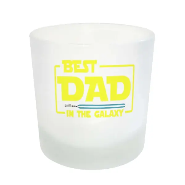 Vaso de Whisky Best Dad in the Galaxy Sable de Luz