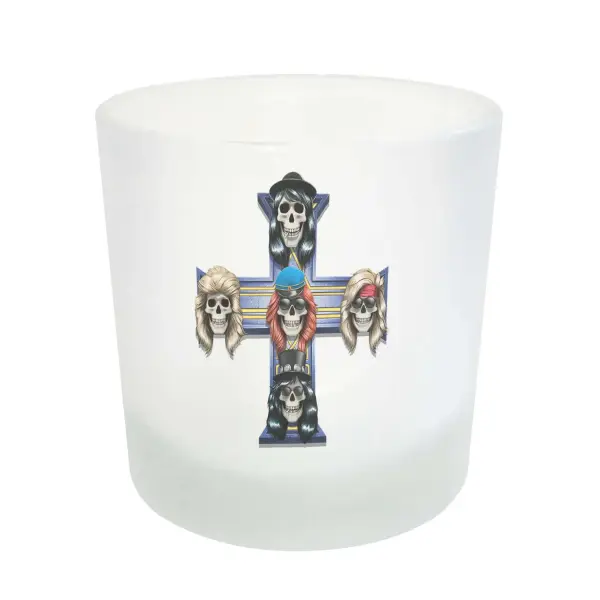 Vaso de Whisky Guns and Roses Cruz de Calaveras