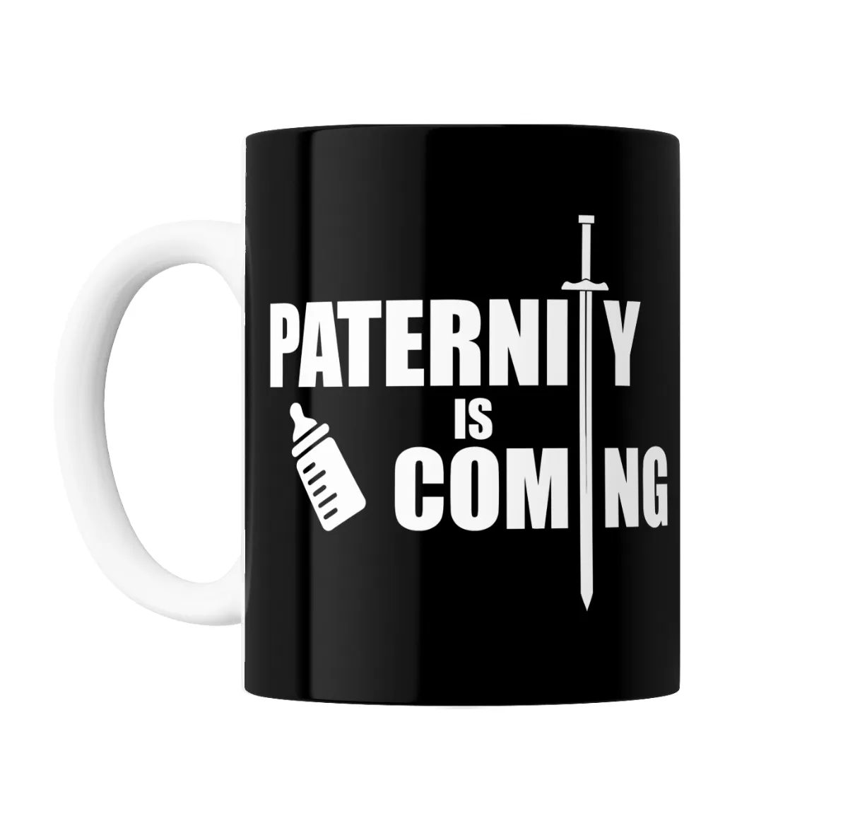 Taza de Cerámica Paternity is Coming Bebé y Espada - vista 2