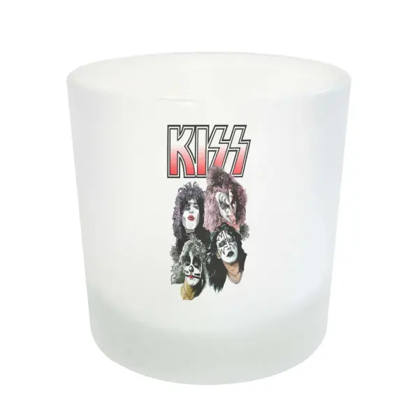 Vaso de Whisky Kiss Banda Integrantes Maquillaje