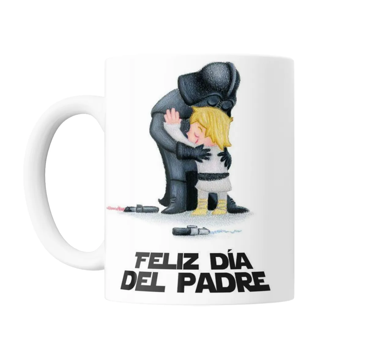 Taza de Cerámica Star Wars Darth Vader abrazando a Luke Feliz Día del Padre - vista 2