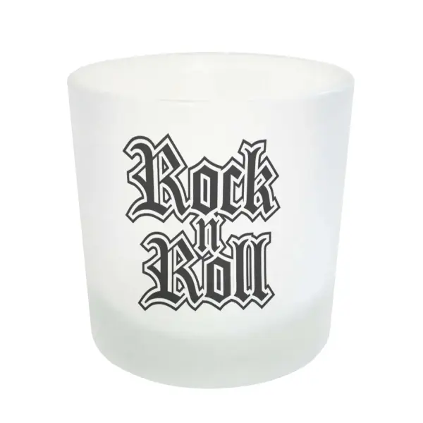 Vaso de Whisky Rock n Roll Tipografía Gótica