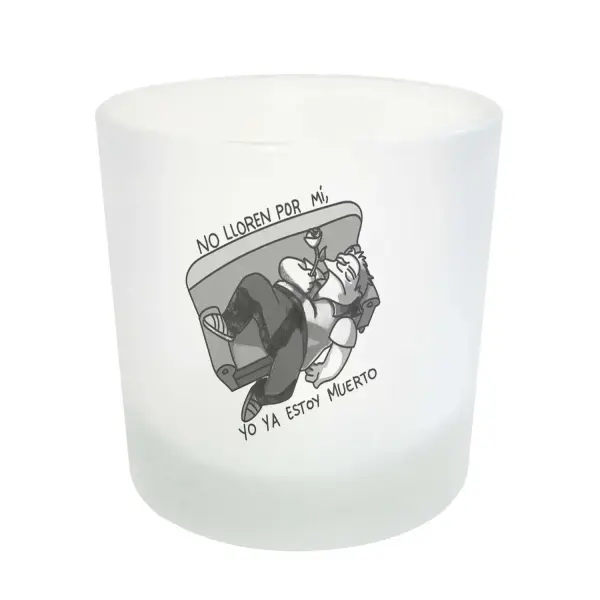 Vaso de Whisky No lloren por mí, yo ya estoy muerto