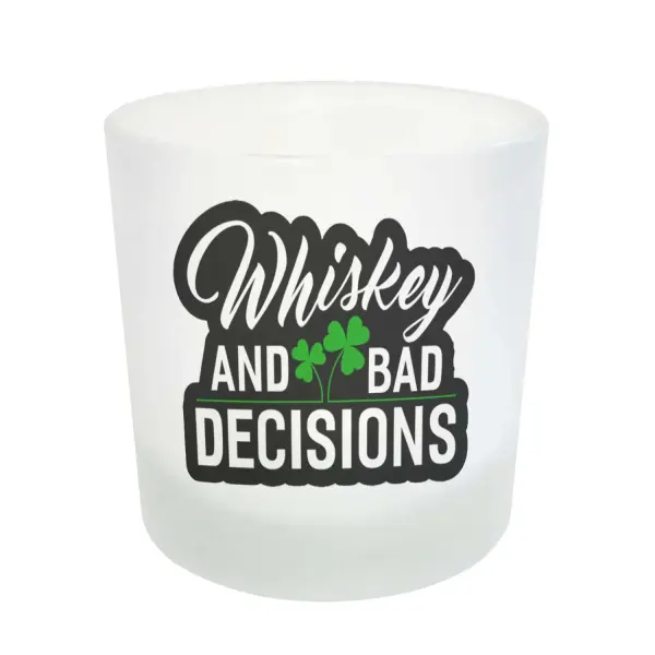 Vaso de Whisky Whiskey and Bad Decisions Tréboles