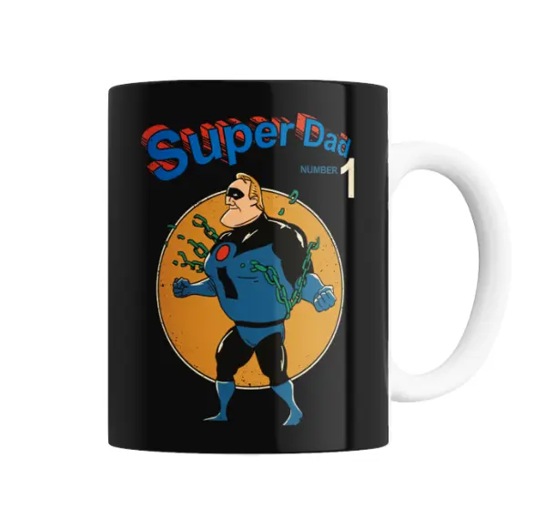 Taza de Cerámica Super Dad Number 1 Mr. Increíble