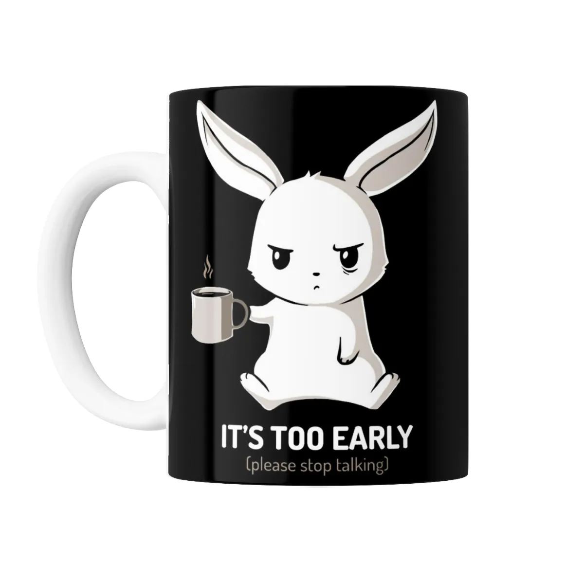 Taza de Cerámica Conejo Antisocial It's Too Early - vista 2