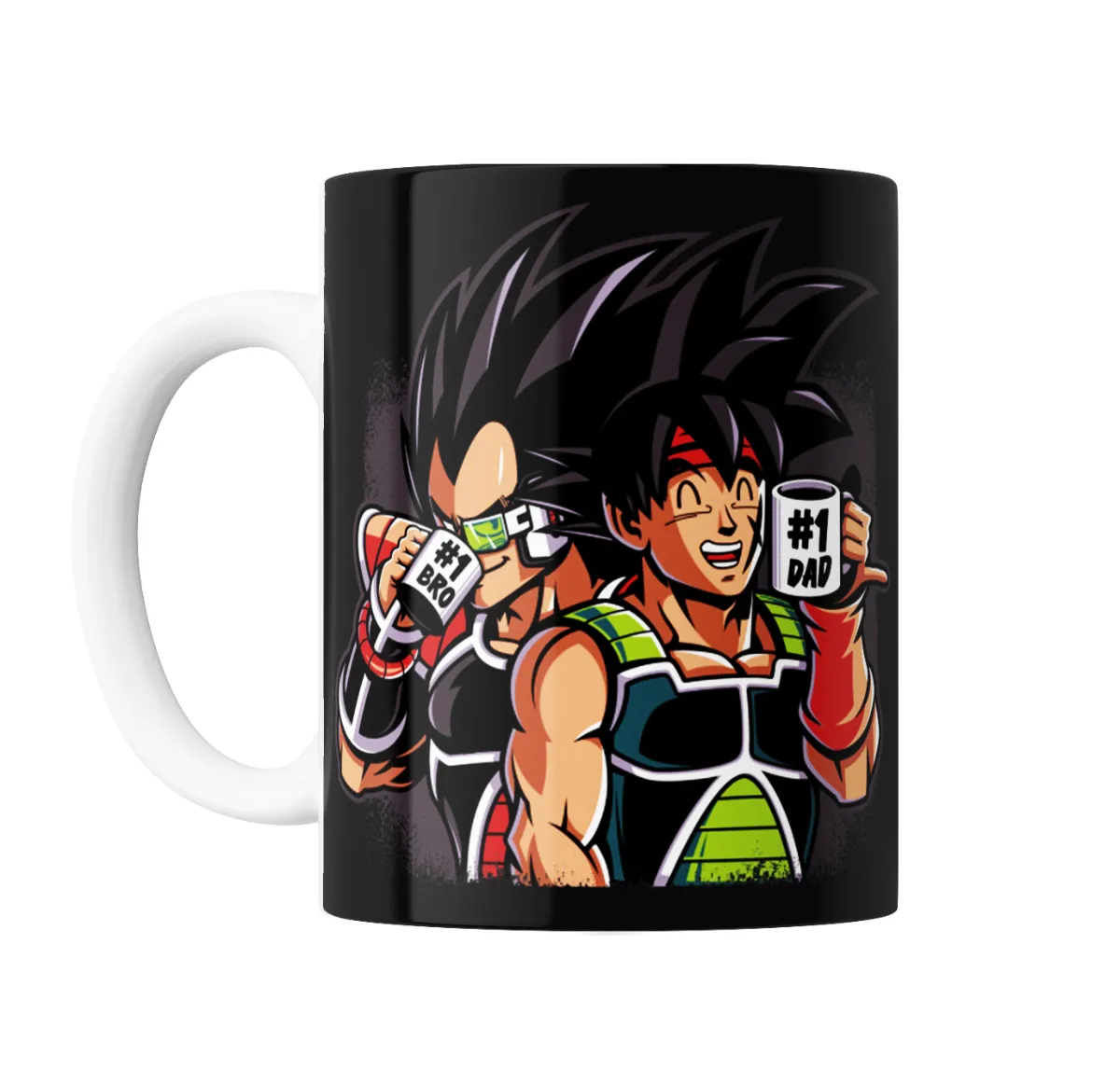 Taza de Cerámica Dragon Ball Bardock y Raditz #1 Dad y #1 Bro - vista 2