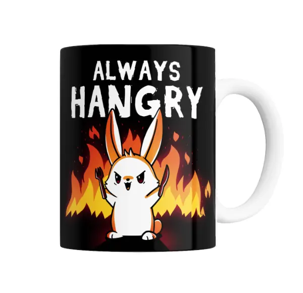 Taza de Cerámica Always Hangry Conejo Antisocial