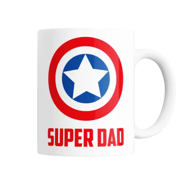 Taza de Cerámica Capitan America Super Dad