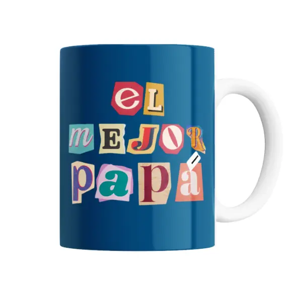 Taza de Cerámica El Mejor Papá Recortes