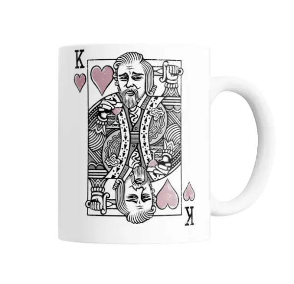 Taza de Cerámica Di Caprio Rey de Corazones Copa