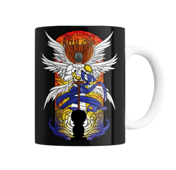 Taza de Cerámica Digimon Angemon Vitral