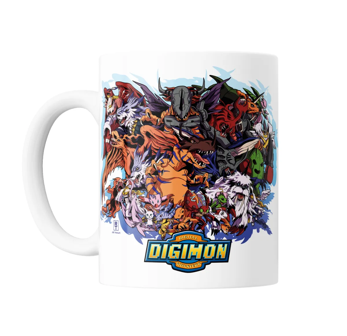Taza de Cerámica Digimon Monstruos Digitales Elenco Completo - vista 2