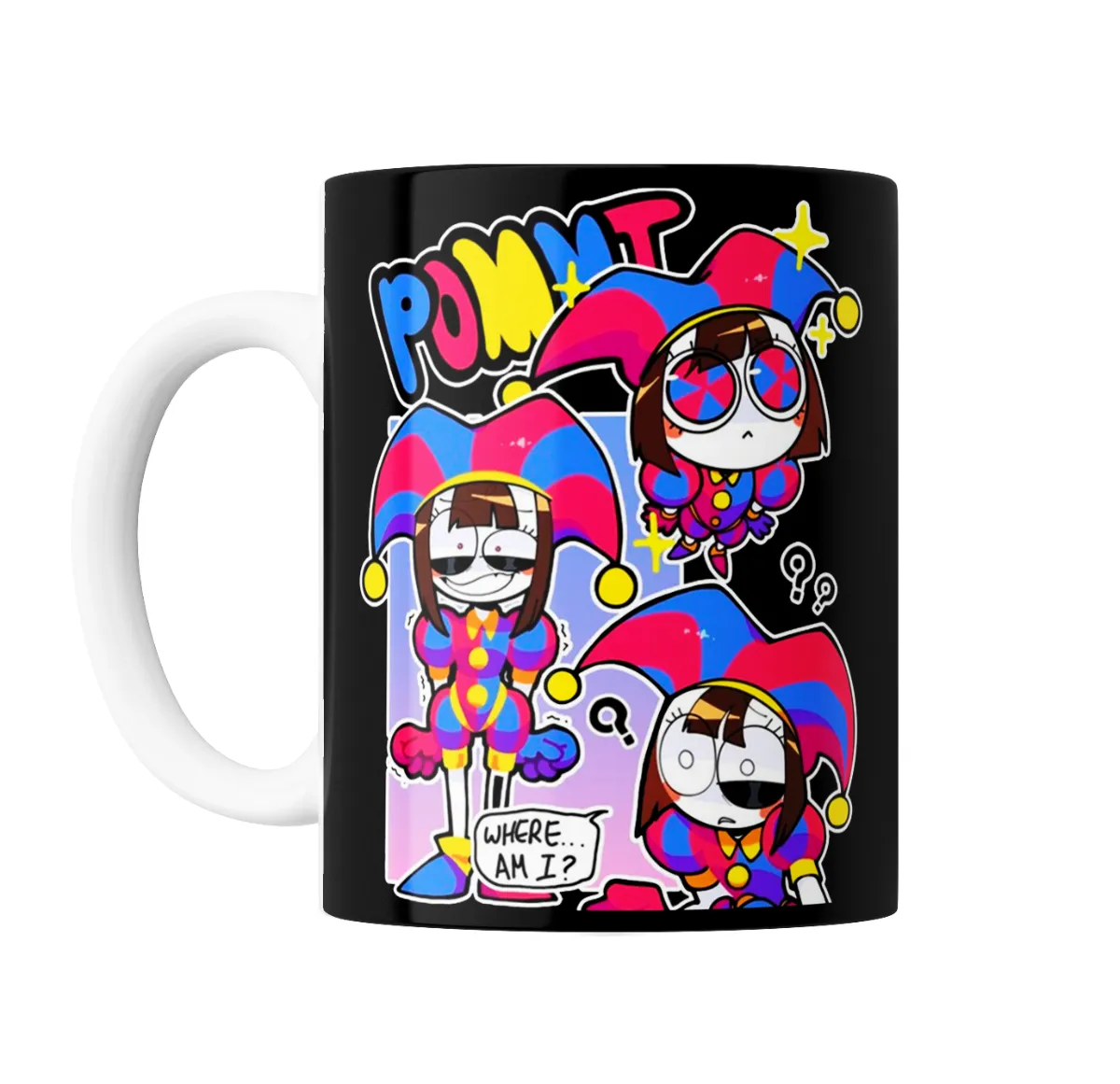 Taza de Cerámica Digital Circus Pomni Where Am I - vista 2