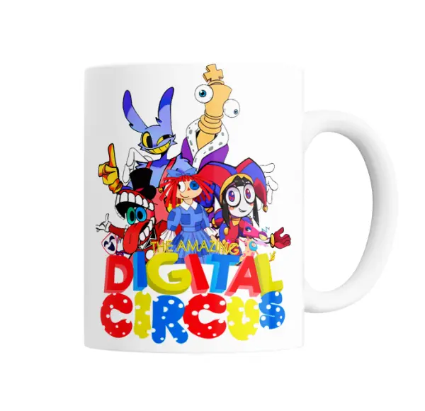 Taza de Cerámica The Amazing Digital Circus Pomni, Jax y Ragatha