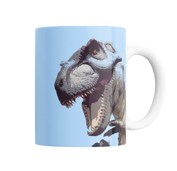 Taza de Cerámica Dinosaurios T-Rex Rugiendo