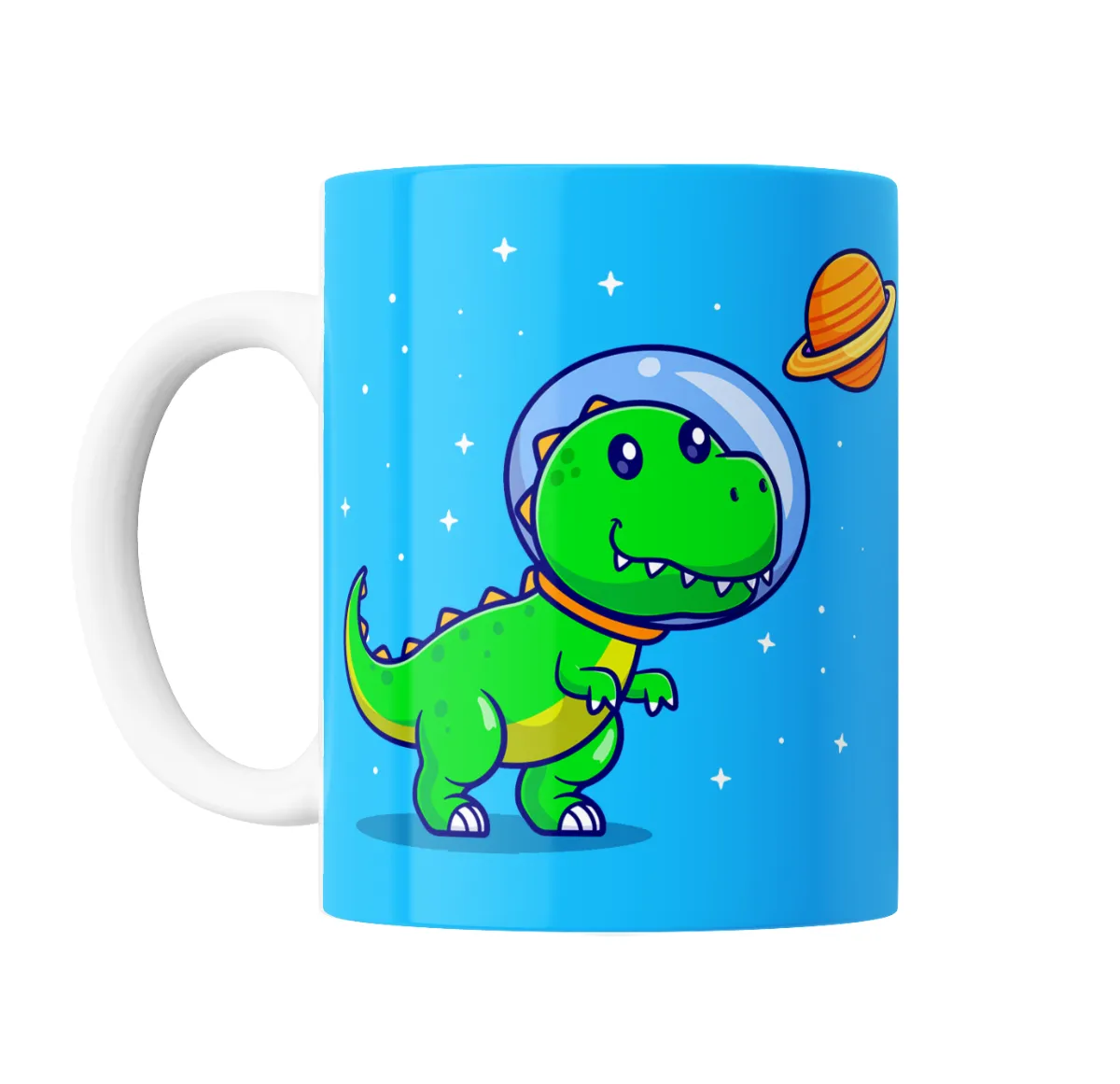 Taza de Cerámica Dinosaurio Astronauta Espacio - vista 2