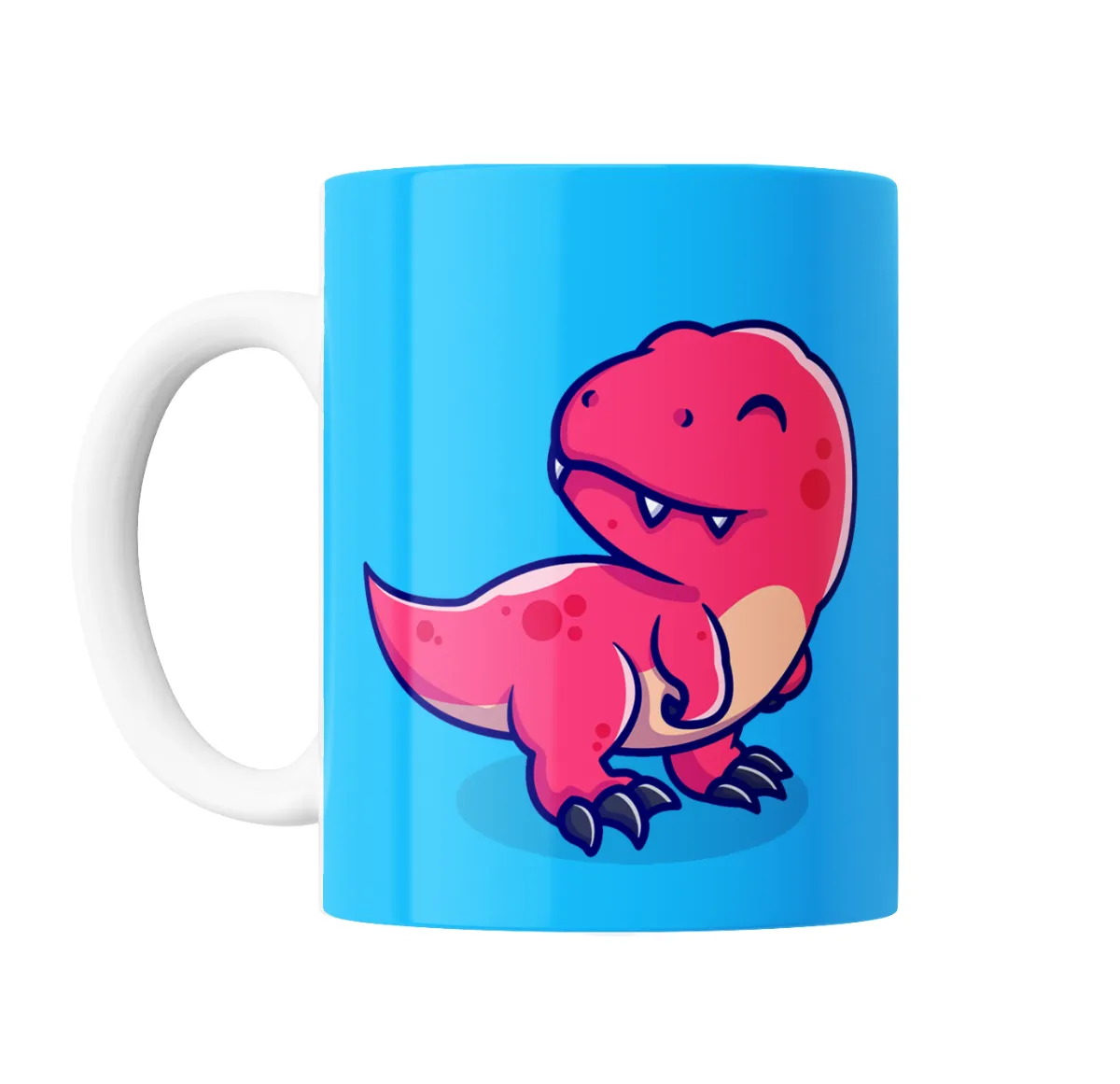 Taza de Cerámica Dinosaurio Rosa Kawaii - vista 2