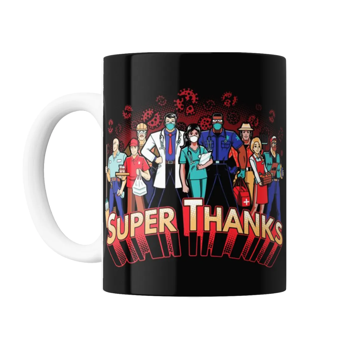 Taza de Cerámica Super Thanks Trabajadores Esenciales - vista 2
