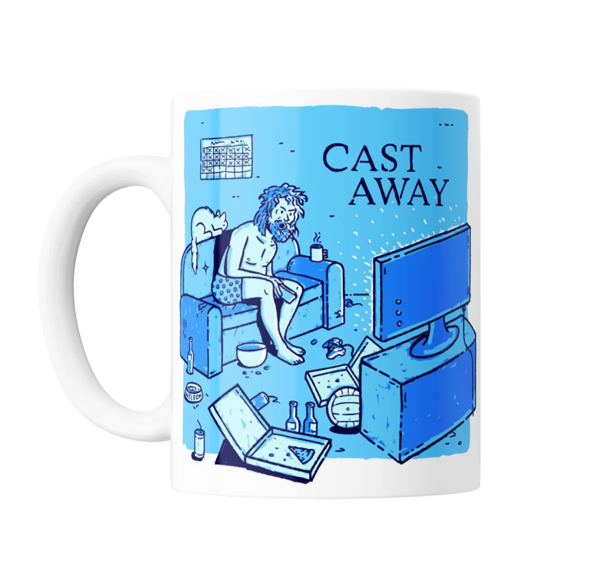 Taza de Cerámica Cast Away Cuarentena Wilson - vista 2
