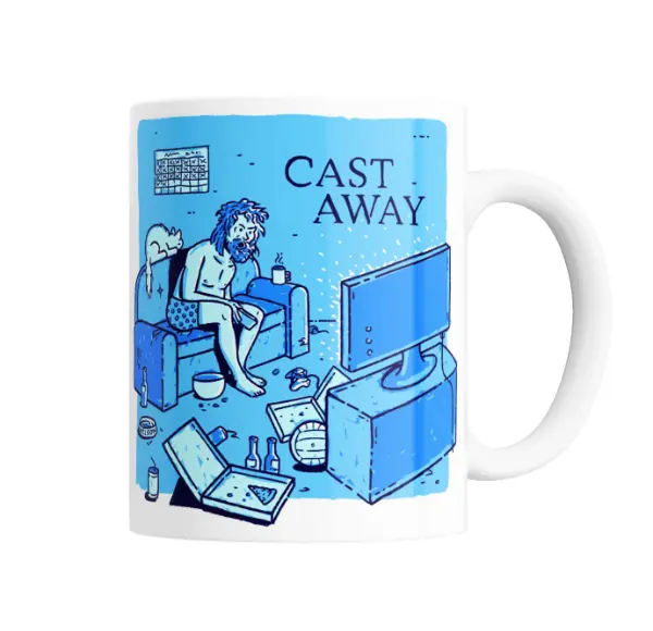 Taza de Cerámica Cast Away Cuarentena Wilson
