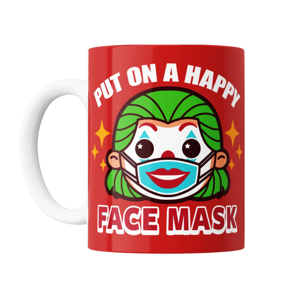 Taza de Cerámica Joker Put On A Happy Face Mask - vista 2