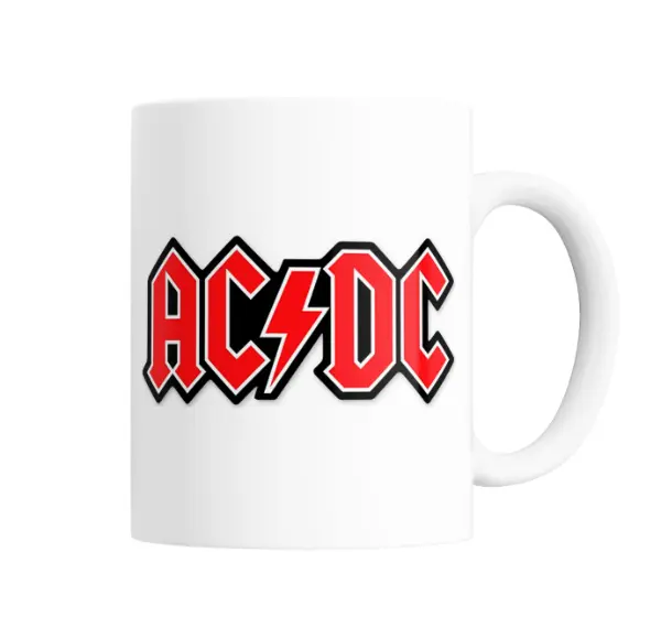 Taza de Cerámica AC/DC Logo Rojo
