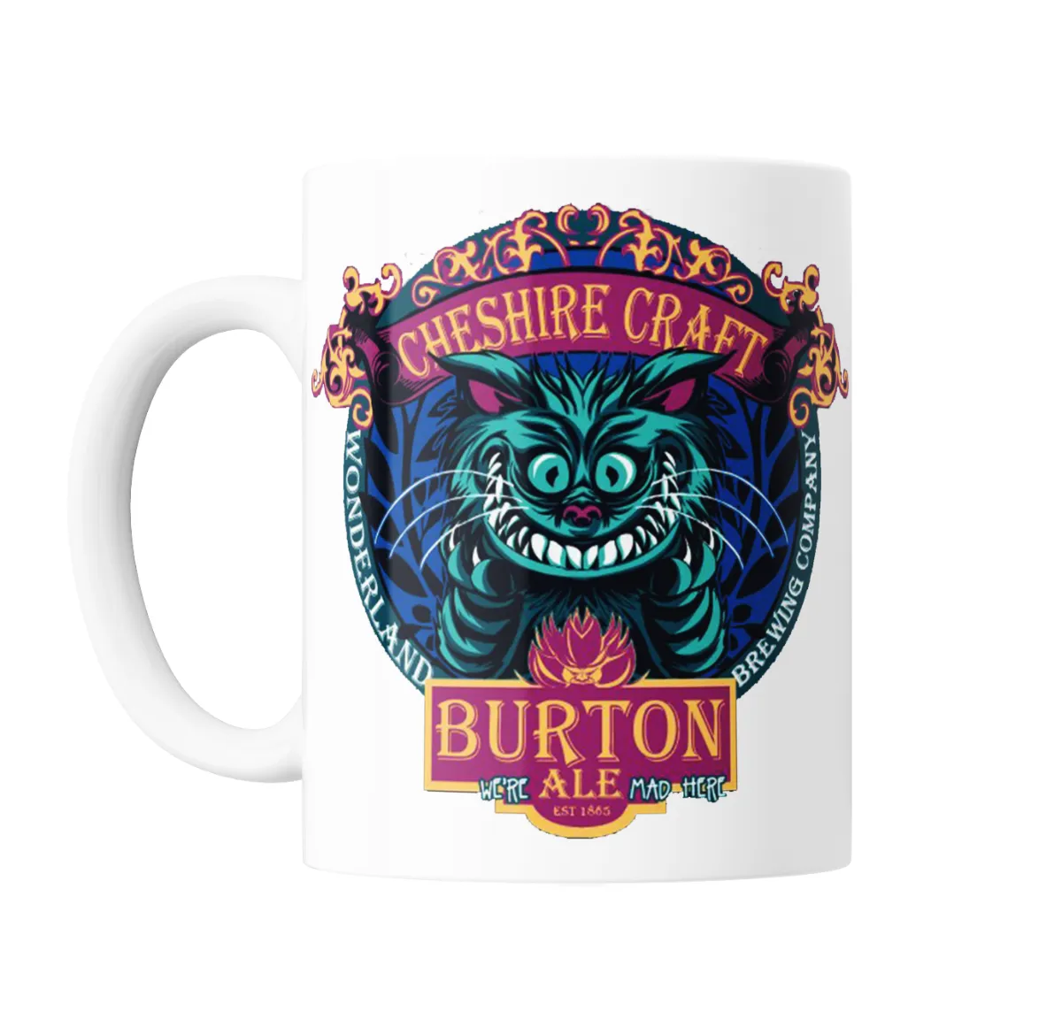 Taza de Cerámica Alicia Gato de Cheshire Cervecería Wonderland - vista 2